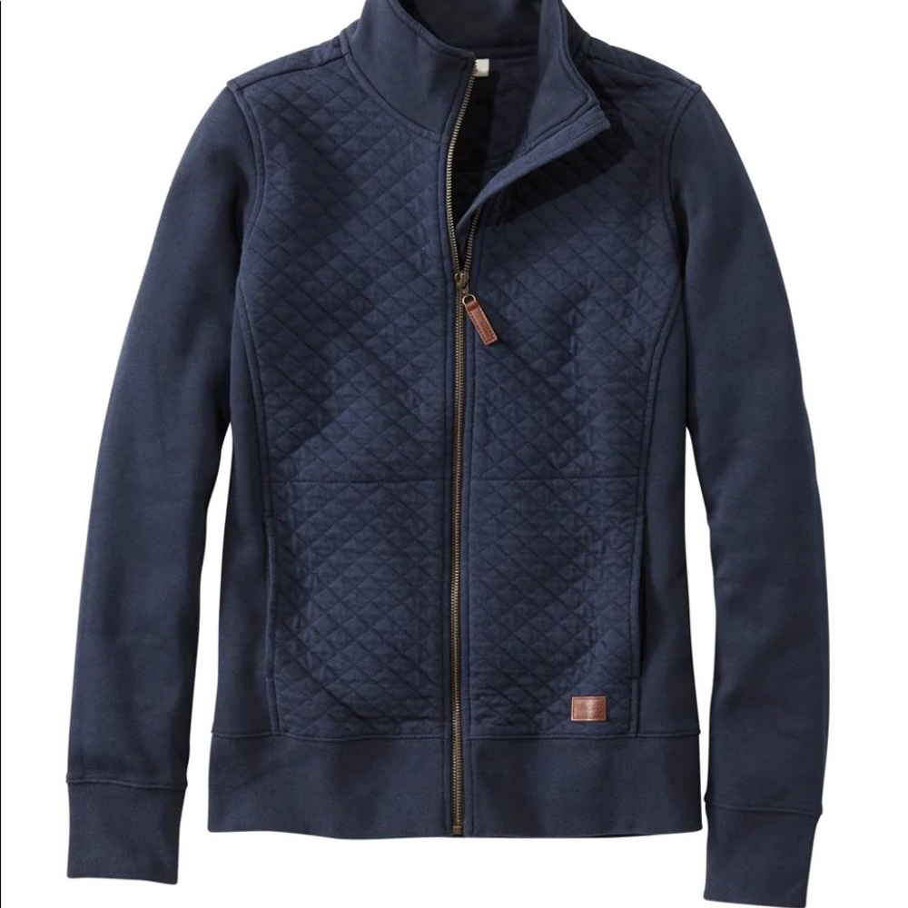 LL Bean Quilted Zip Up sweatshirt